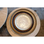 Coupe décorative ronde sable 48x48x4.5cm AULICA