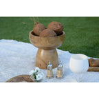 Coupe décorative sur pied en bois 23.5x23.5x24.5cm AULICA