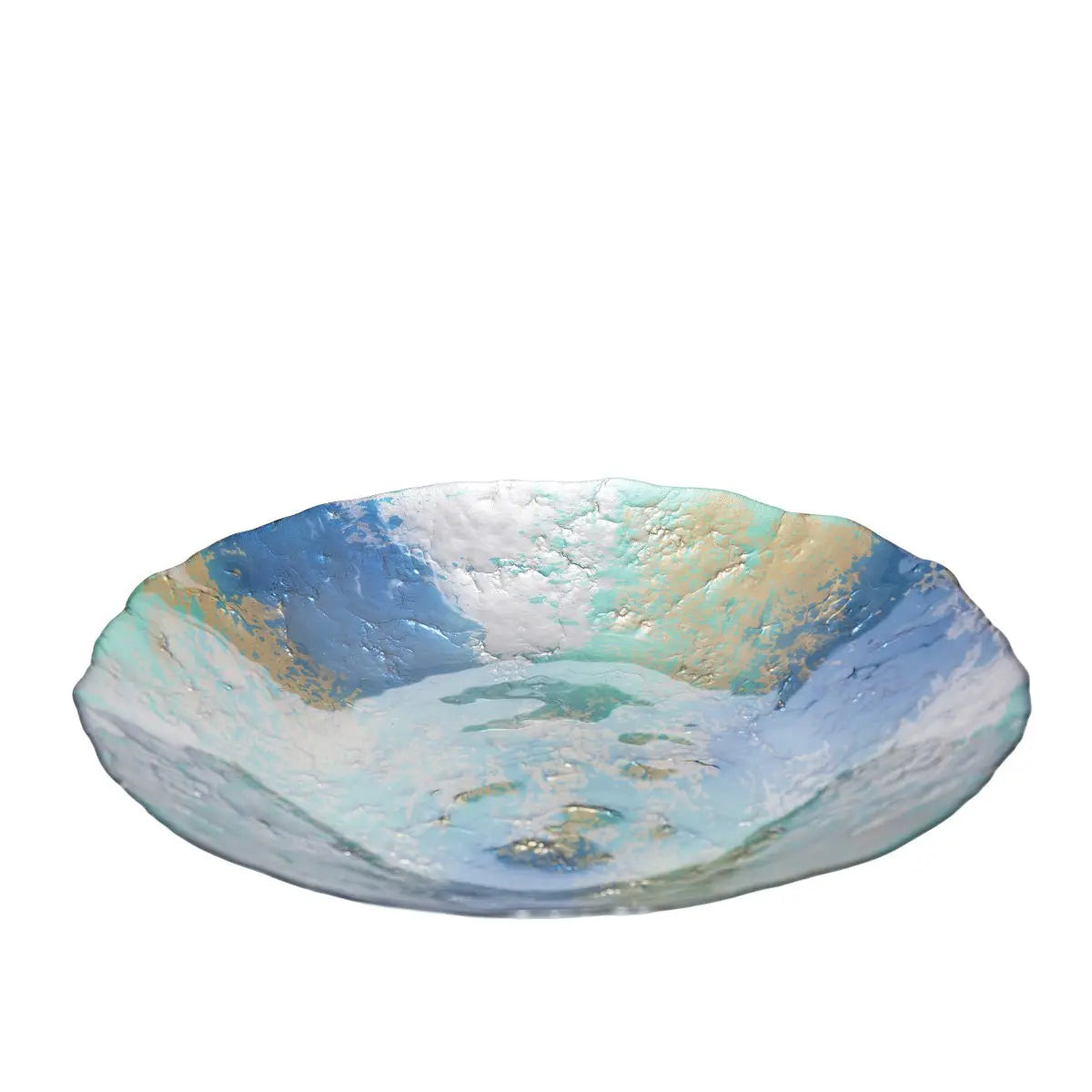 Coupe turquoise et dorée 40cm AULICA