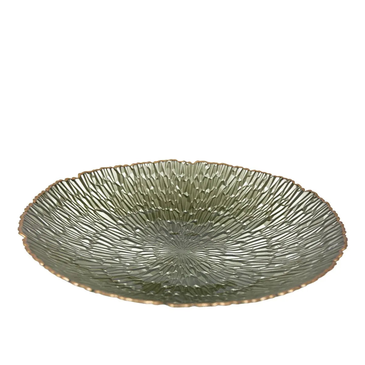 Coupe verte avec bord doré 40.5cm AULICA