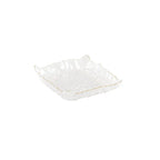 Coupelle carrée à bord doré en verre 15.5x15.5x3.5cm AULICA