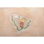 Coupelle en verre sapin bord vert 20x17x2.5cm AULICA