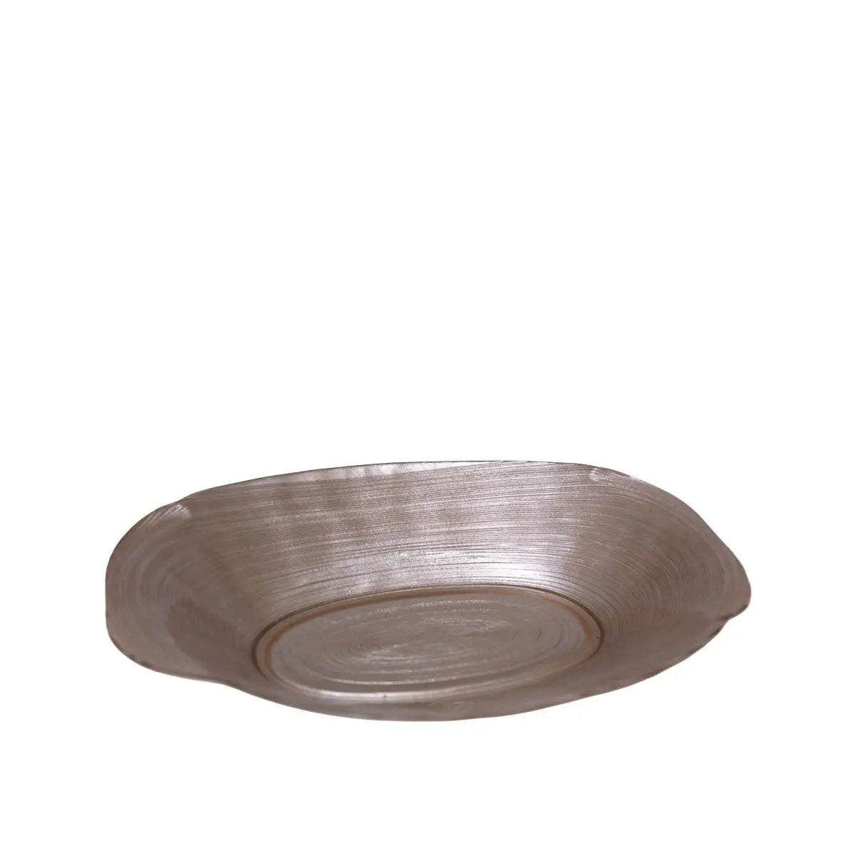Coupelle ovale beige irisé 19x25x5cm AULICA