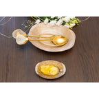 Coupelle ovale beige irisé 19x25x5cm AULICA