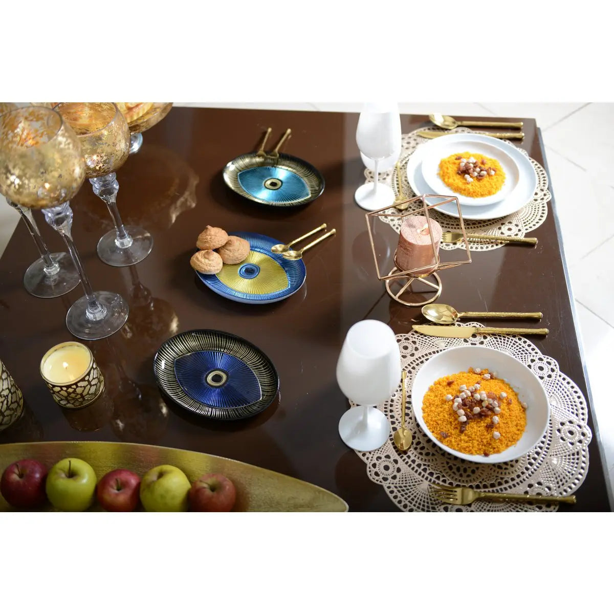 Coupelle ovale œil 22x15.5 cm foncé AULICA