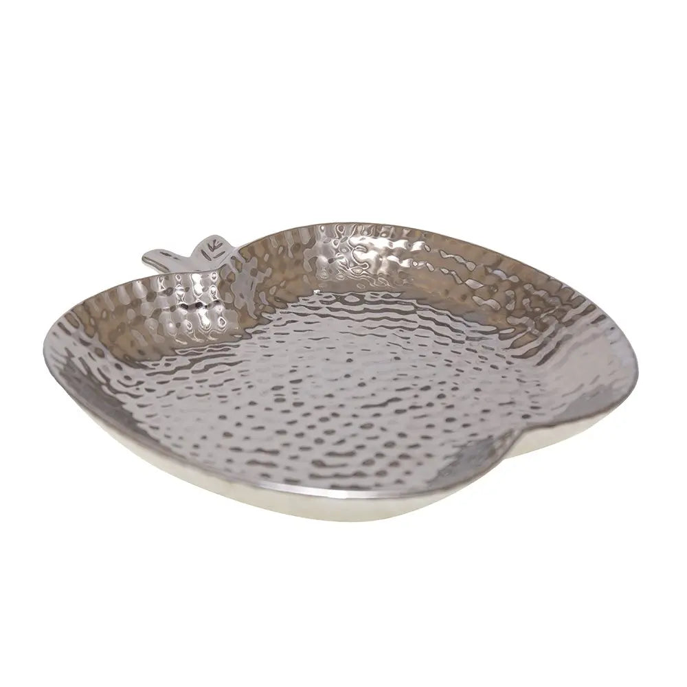 Coupelle pomme en céramique argent 25.5x24.5x3cm AULICA