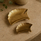 Coupelles Ginkgo en céramique dorées - lot de 2 AULICA