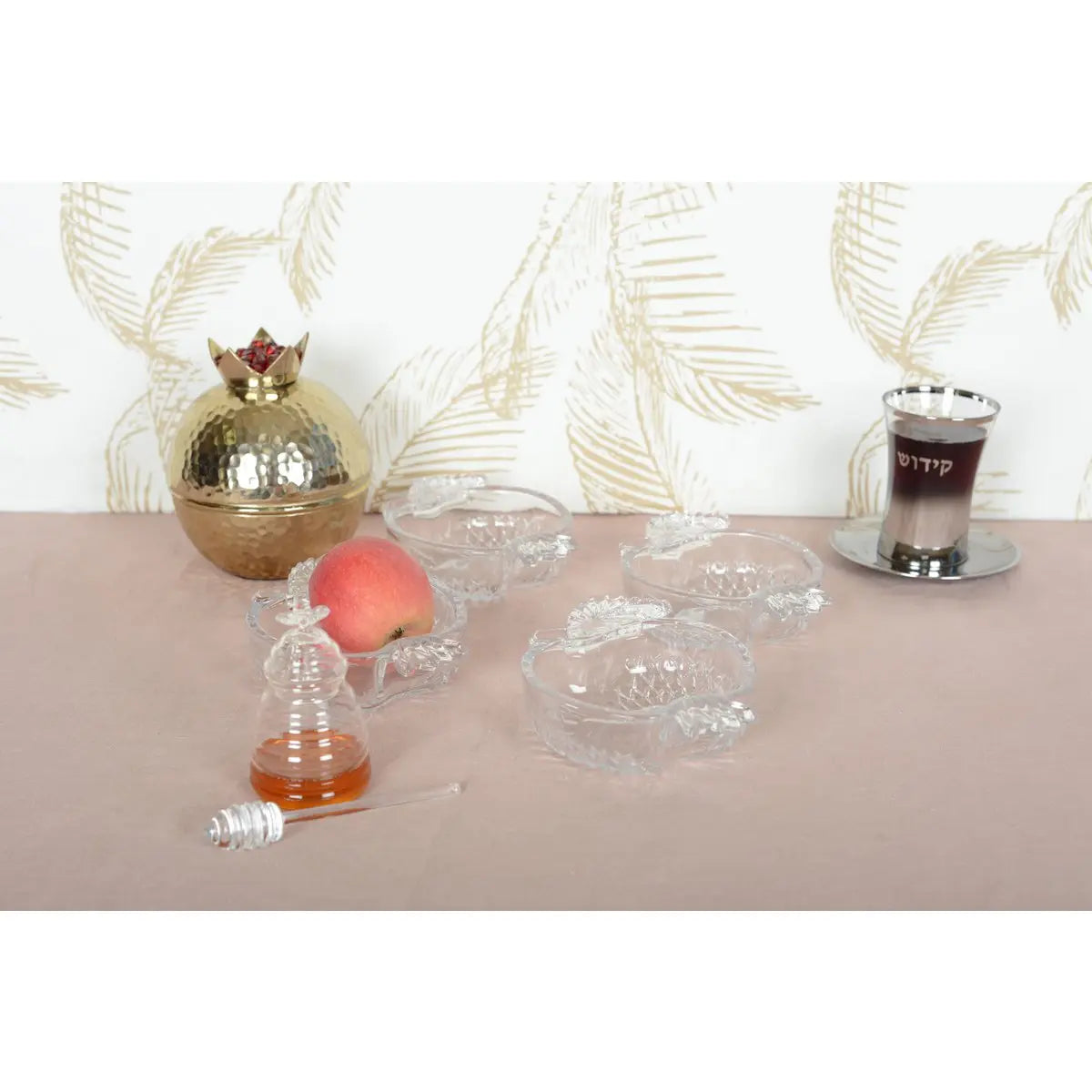 Coupelles en verre pomme 16.5x12.2x4.5cm - lot de 4 AULICA