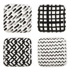 Coupelles noires et blanches 9.5cm - lot de 4 AULICA