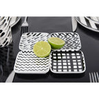 Coupelles noires et blanches 9.5cm - lot de 4 AULICA
