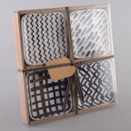 Coupelles noires et blanches 9.5cm - lot de 4 AULICA