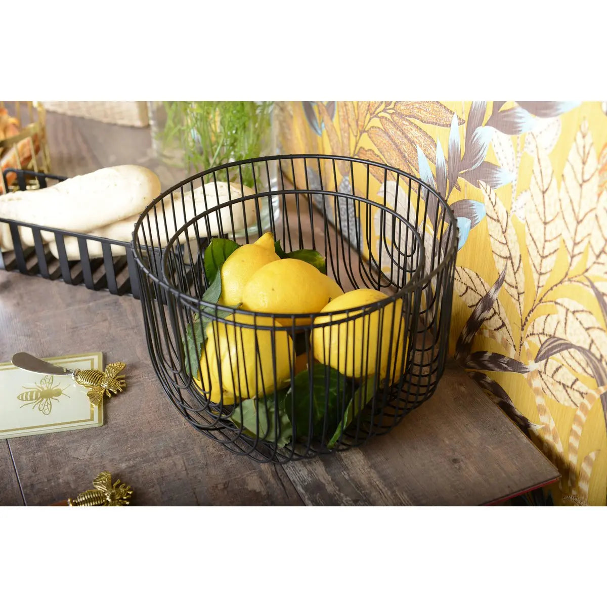 Coupes à fruits en fer noires - lot de 3 AULICA