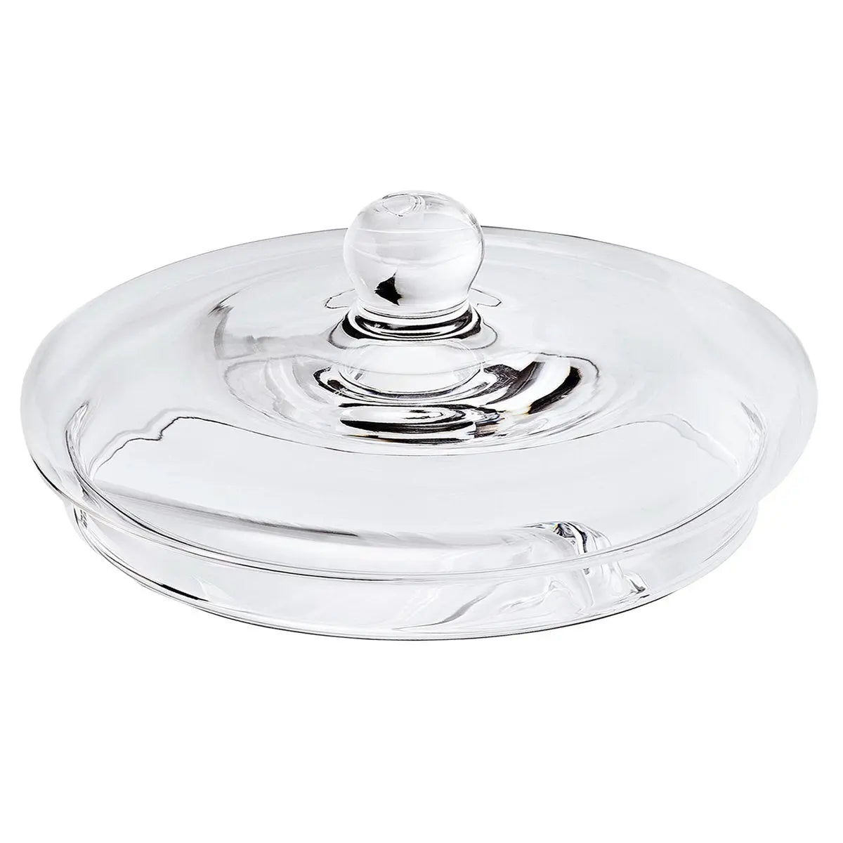 Couvercle de rechange (hauteur 8,5 cm, ø 20 cm) pour bocal en verre Vigo 1231 + 1245, verre cristal soufflé à la bouche EDZARD-SHOP.com