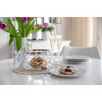 Couvercle de rechange (hauteur 8,5 cm, ø 20 cm) pour bocal en verre Vigo 1231 + 1245, verre cristal soufflé à la bouche EDZARD-SHOP.com