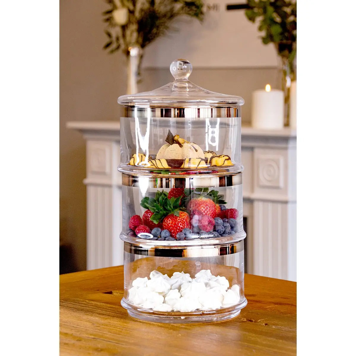 Couvercle de rechange (hauteur 8,5 cm, ø 20 cm) pour bocal en verre Vigo 1231 + 1245, verre cristal soufflé à la bouche EDZARD-SHOP.com