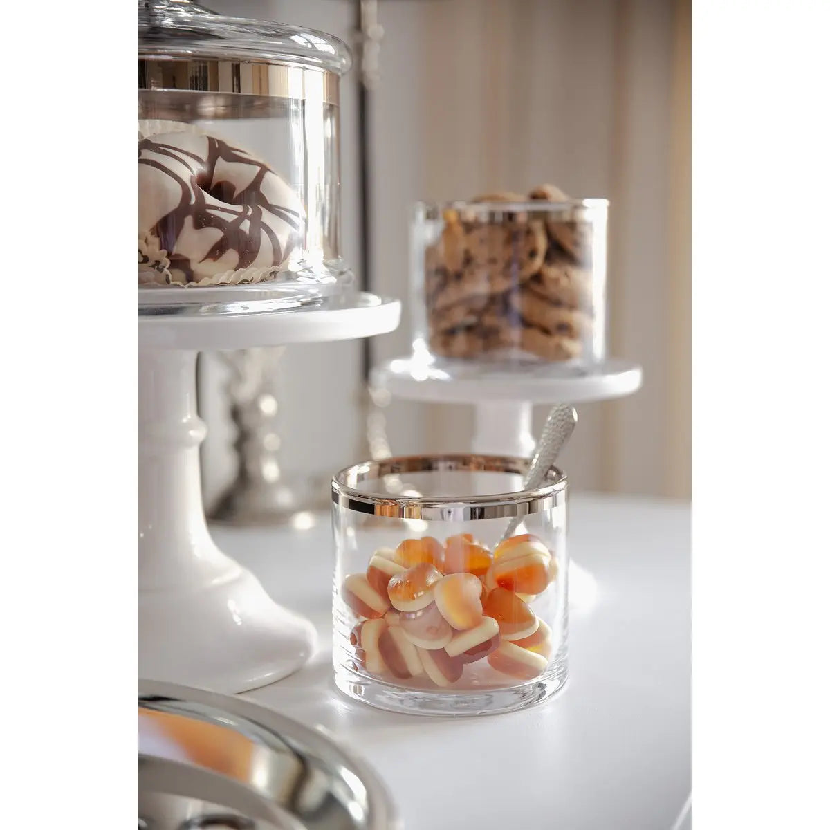 Couvercle de rechange (hauteur 8,5 cm, ø 20 cm) pour bocal en verre Vigo 1231 + 1245, verre cristal soufflé à la bouche EDZARD-SHOP.com