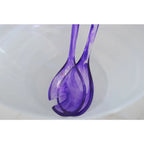 Couverts à salade en résine violet AULICA