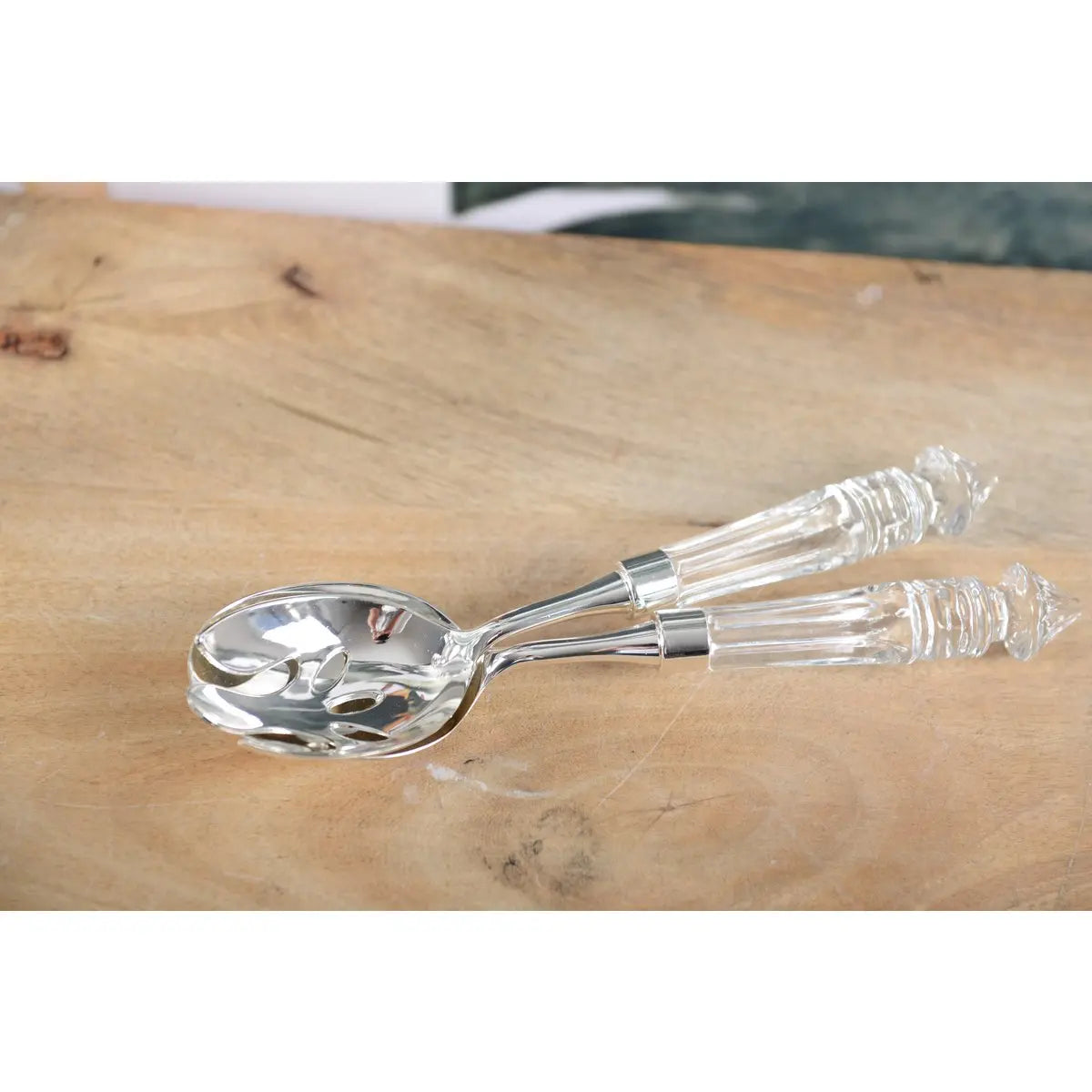 Couverts à salade manche en cristal AULICA