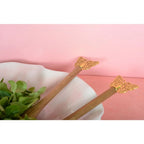 Couverts à salade papillon doré AULICA