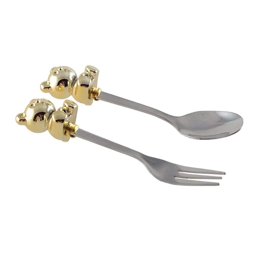 Cuillère et fourchette ourson - lot de 2 AULICA