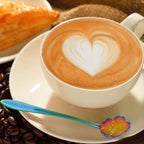 Cuillères Café Dessert Fleur Japonaise Acier Inoxydable – Cuillères Acier Inoxydable Rose Style Rétro Dropshipman