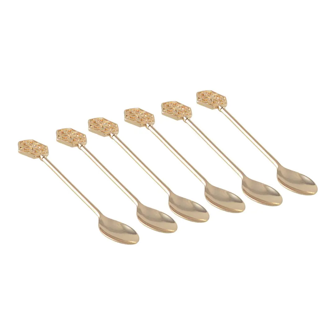 Cuillères à café dorées arabesques - lot de 6 AULICA