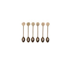 Cuillères à café dorées arabesques - lot de 6 AULICA