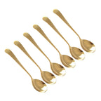 Cuillères à dessert dorées - lot de 6 AULICA