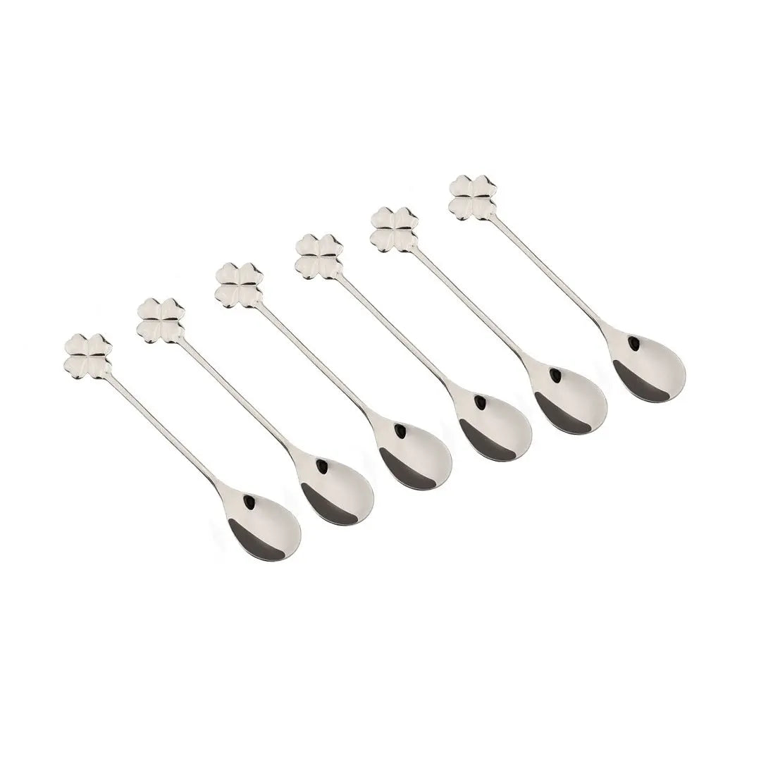 Cuillères argent trèfle - lot de 6 AULICA