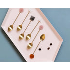 Cuillères bout acrylique multi couleurs - lot de 4 AULICA