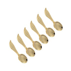 Cuillères feuilles dorées - lot de 6 AULICA