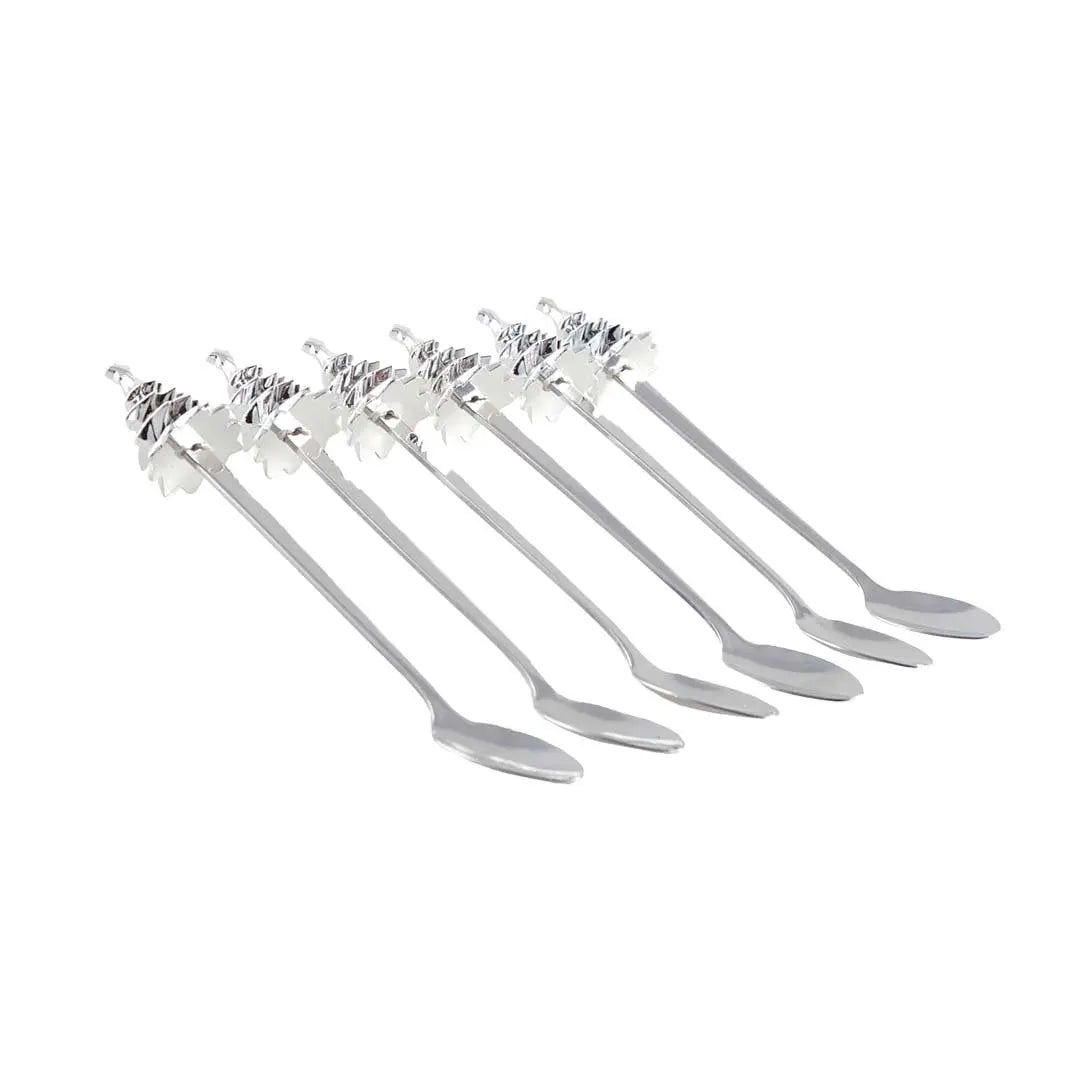 Cuillères sapin argentées - lot de 6 AULICA