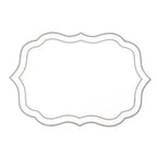 Dessous d'assiette blanc et argent AULICA