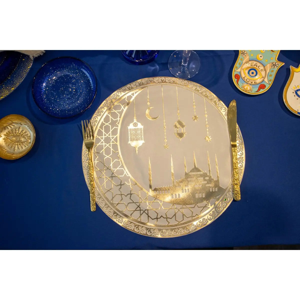 Dessous d'assiette doré Orient AULICA