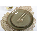 Dessous d'assiette feuille chêne doré AULICA