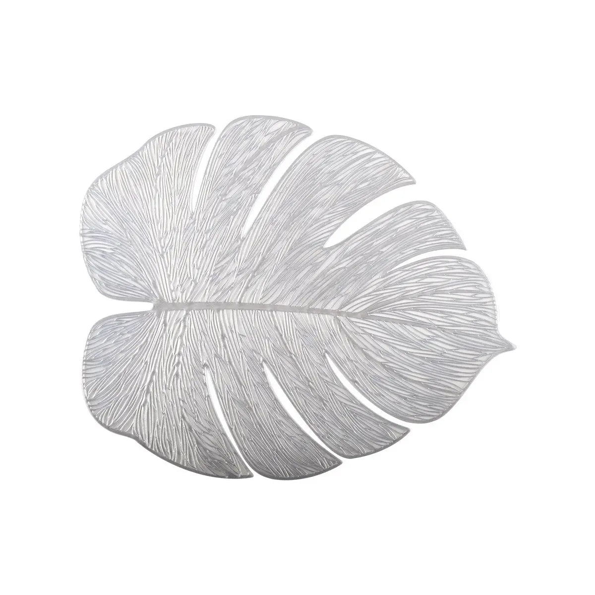 Dessous d'assiette feuille filigrane argent AULICA