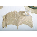 Dessous d'assiette ginkgo doré 44x30 cm AULICA