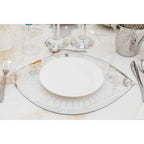 Dessous d'assiette œil en verre transparent 43x33cm AULICA