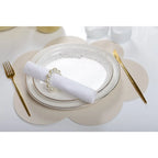 Dessous d'assiette simili cuir nuage blanc AULICA