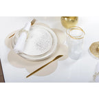 Dessous d'assiette simili cuir nuage blanc AULICA