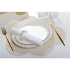 Dessous d'assiette simili cuir nuage blanc AULICA