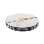 Dessous de verre argent 10x10cm - lot de 4 AULICA