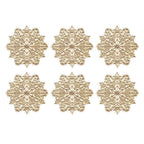Dessous de verre flocon doré  - lot de 6 AULICA