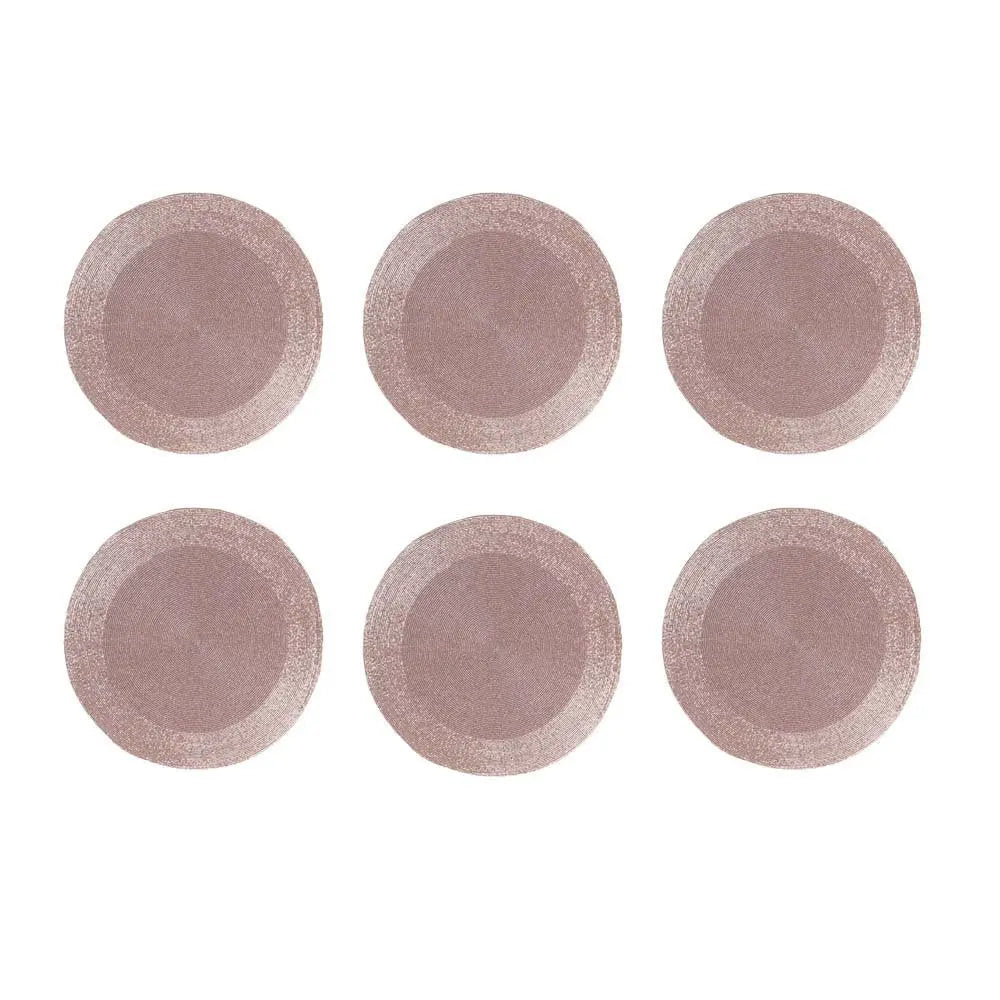 Dessous de verre perle pêche - lot de 6 AULICA