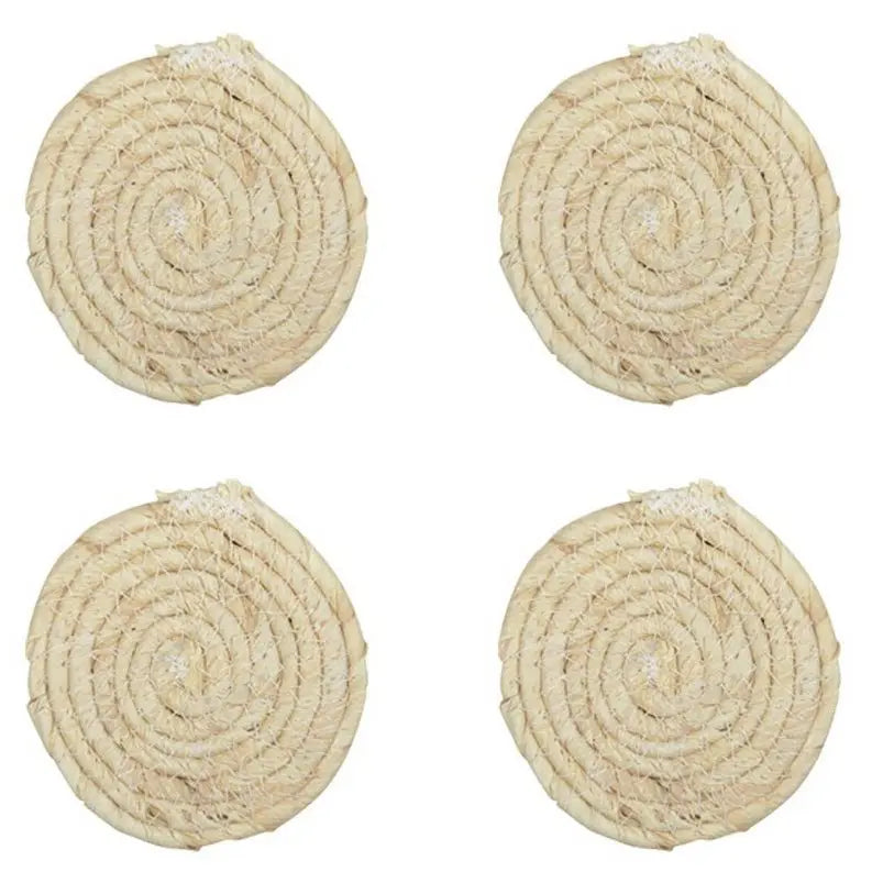 Dessous de verre rond en cordage - lot de 4 AULICA