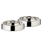 EDZARD EDZARD set de 2 bougeoirs Sanremo, noble argenté, résistant au ternissement, ø 10 cm, pour bougies piliers EDZARD-SHOP.com