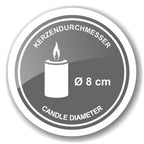 EDZARD EDZARD set de 2 bougeoirs Sanremo, noble argenté, résistant au ternissement, ø 10 cm, pour bougies piliers EDZARD-SHOP.com