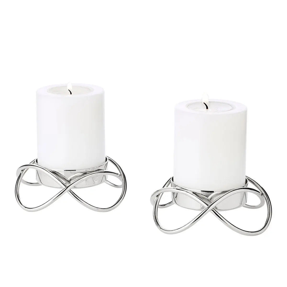 EDZARD Lot de 2 bougeoirs Bastia en argent H 3 cm EDZARD-SHOP.com