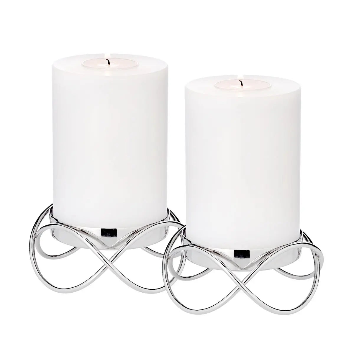 EDZARD Lot de 2 bougeoirs Bastia en argent H 4,5 cm EDZARD-SHOP.com