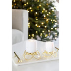 EDZARD Lot de 2 bougeoirs Bastia en or H 4,5 cm EDZARD-SHOP.com